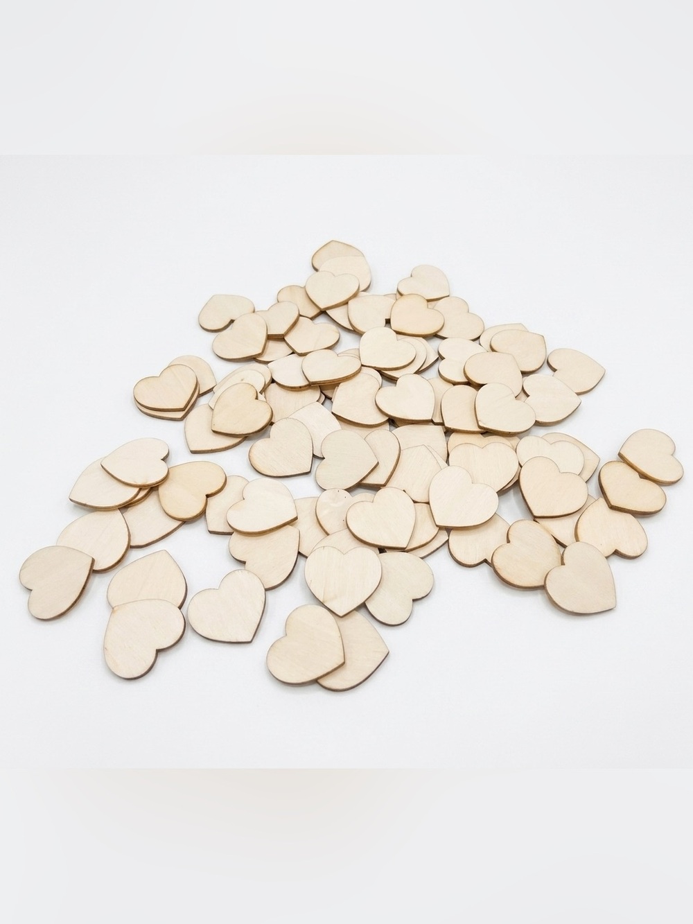 96 Blank Heart Wood Slices Discs Bridal Shower/Wedding Favor,DIY, Scrapbooking